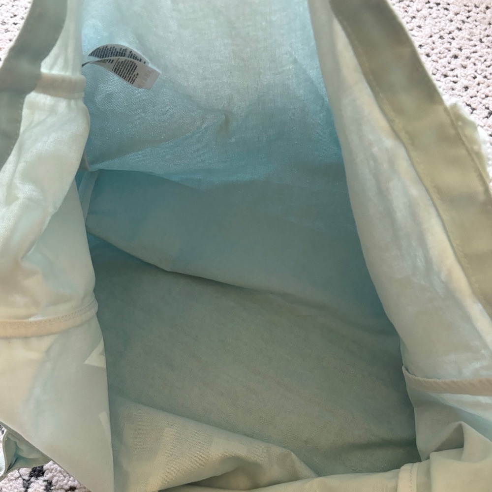Athleta Blue Ombre Canvas Tote Bag Large Gym Beach Travel Carryall Logo - Picture 3 of 3